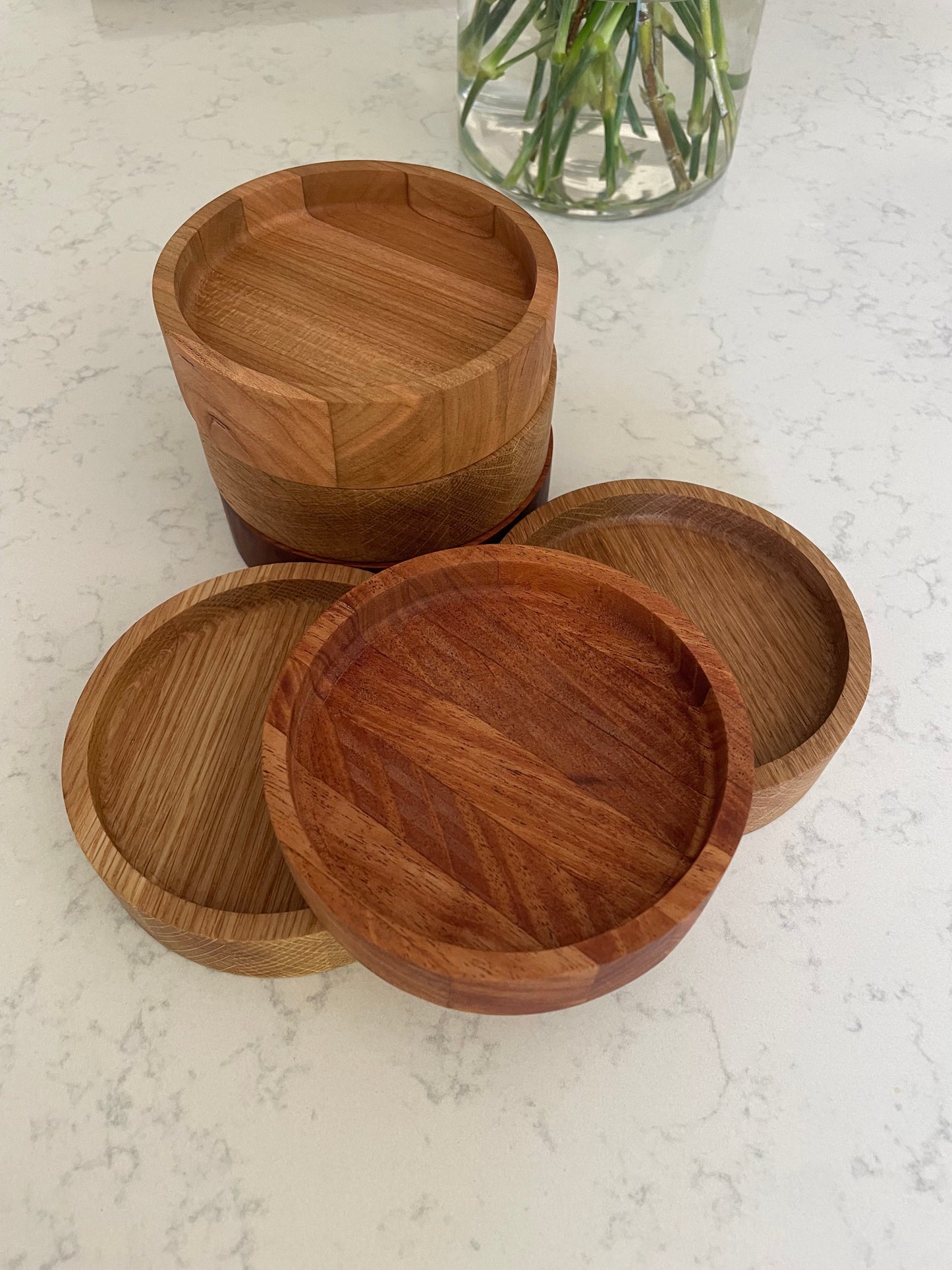 Handmade Hardwood Mini Catch-All Round Tray