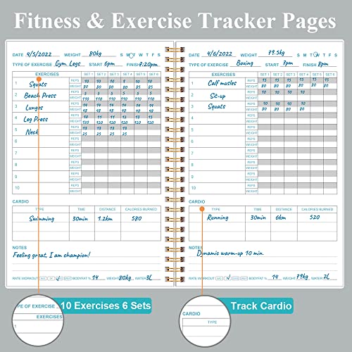 Simplified Fitness Journal: Daily Personal Health & Wellness Tracker