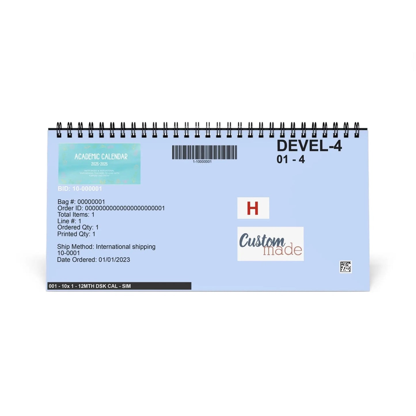 Teacher's Academic Calendar, Blue 2025-2026