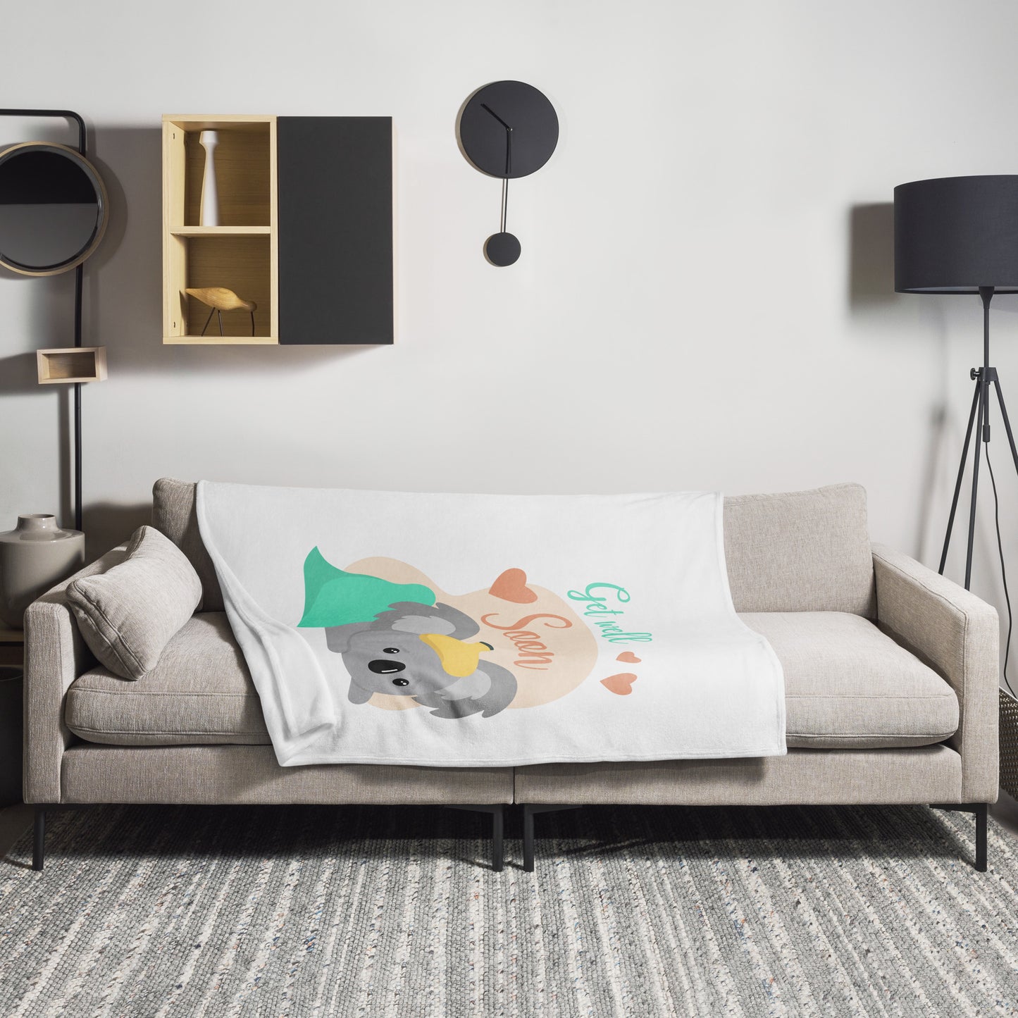 Throw Blanket | Koala Cuddle – Get Well Soon