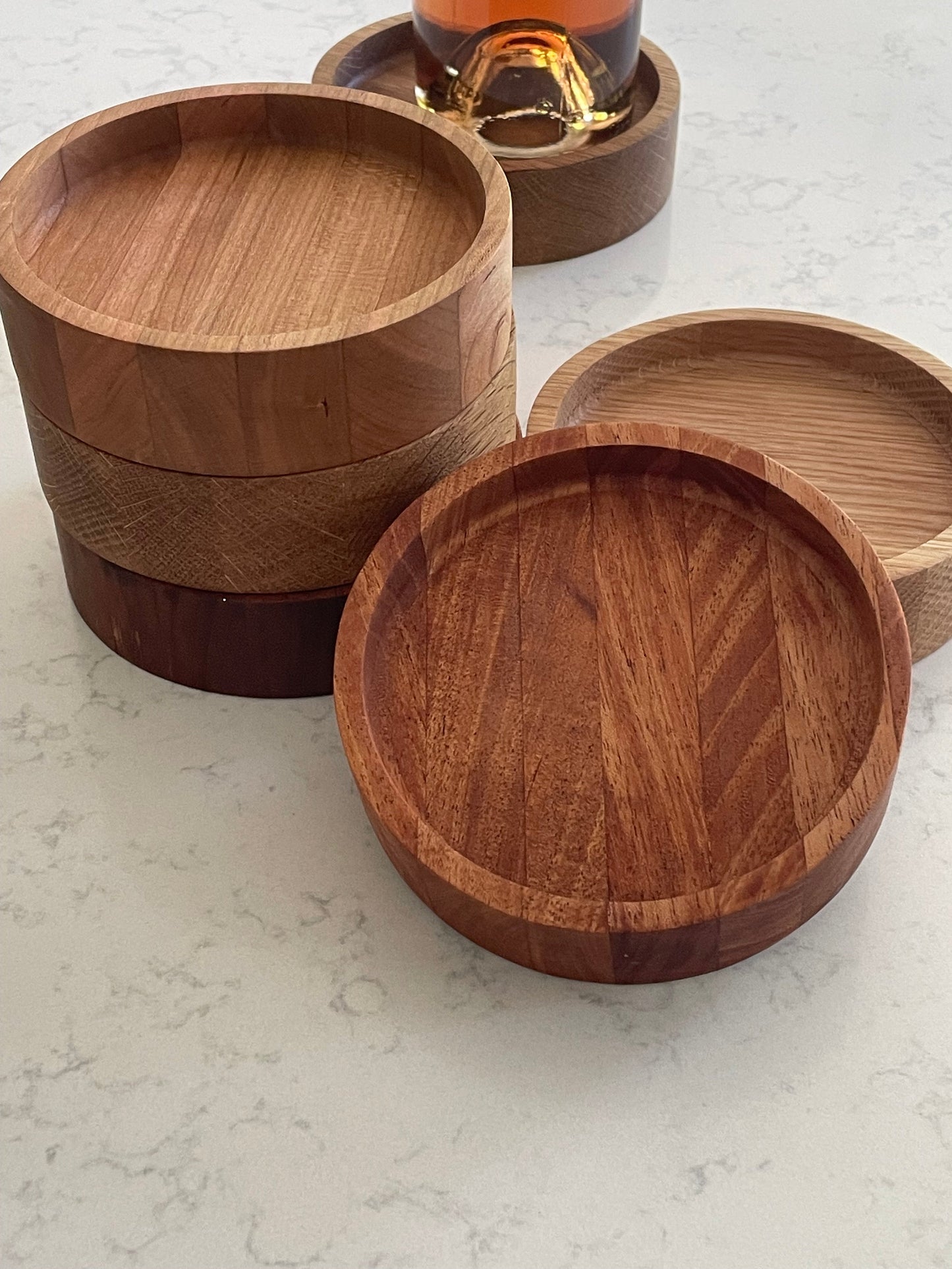 Handmade Hardwood Mini Catch-All Round Tray