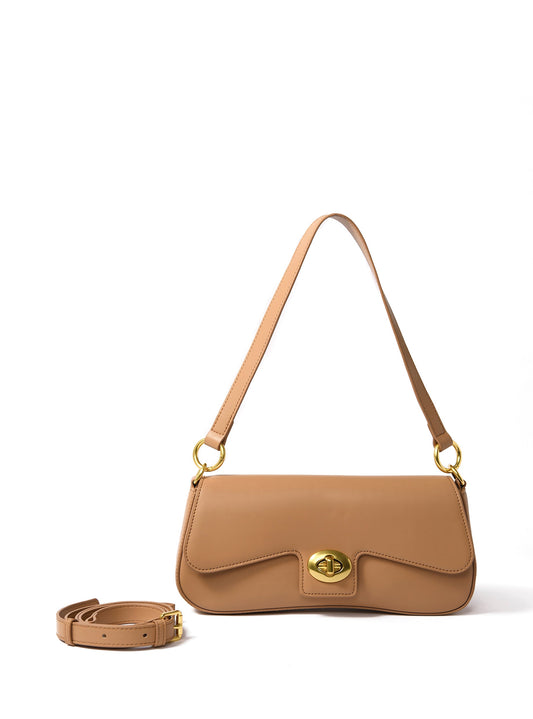 Jacqueline Leather Bag, Apricot