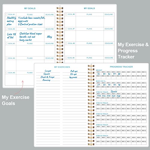 Simplified Fitness Journal: Daily Personal Health & Wellness Tracker