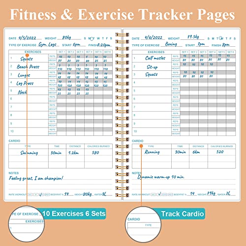 Simplified Fitness Journal: Daily Personal Health & Wellness Tracker