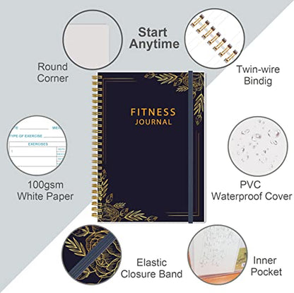 Simplified Fitness Journal: Daily Personal Health & Wellness Tracker