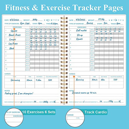 Simplified Fitness Journal: Daily Personal Health & Wellness Tracker