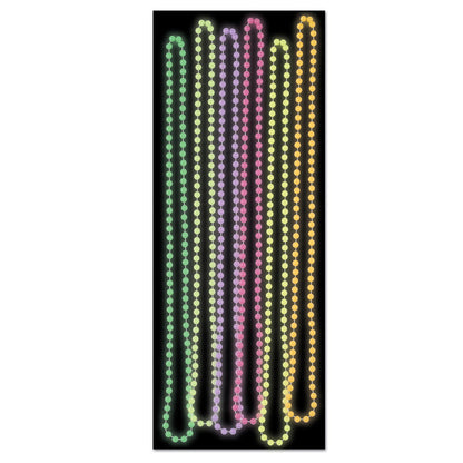 Glow in The Dark Party Beads, 7mm x 33"