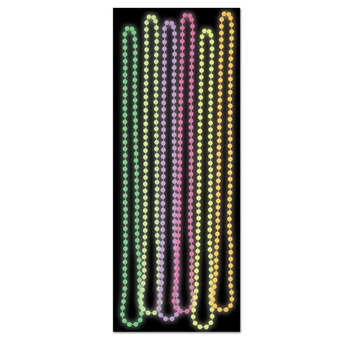 Glow in The Dark Party Beads, 7mm x 33"