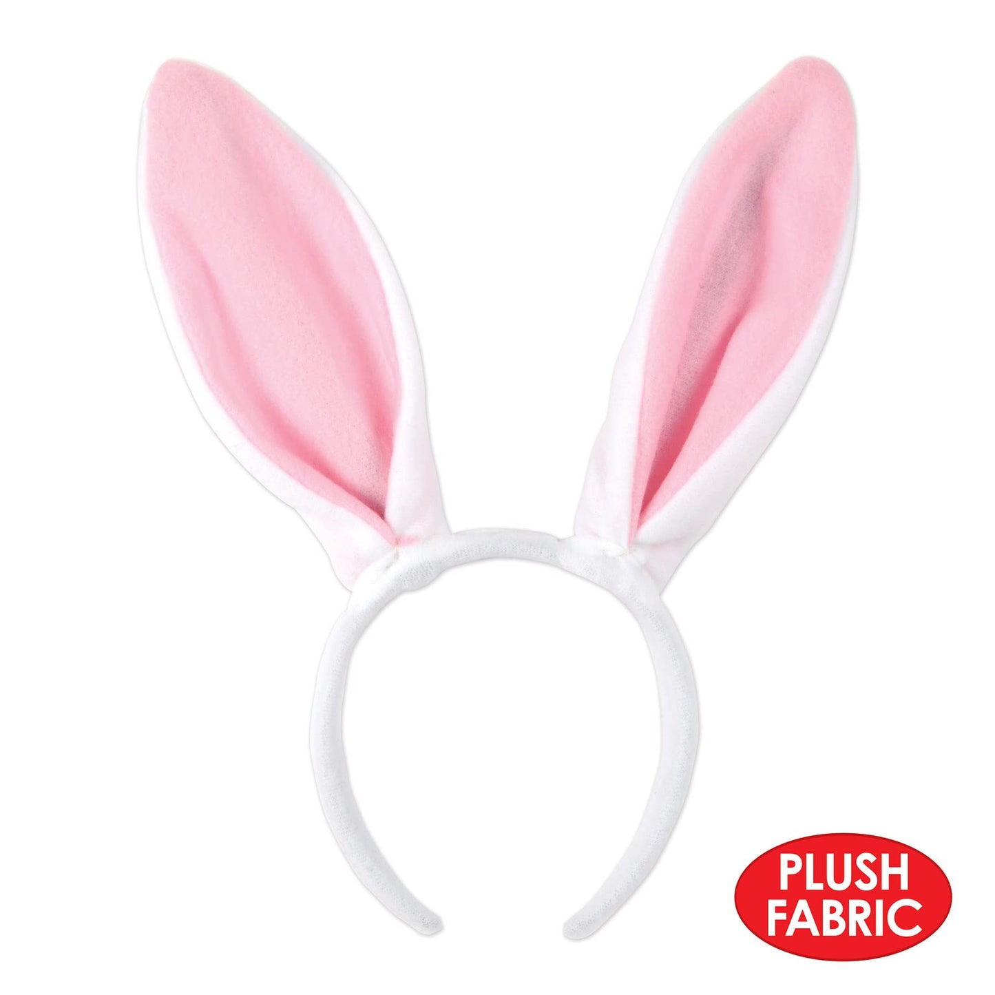Soft-Touch Bunny Ears (white & pink) Party Accessory