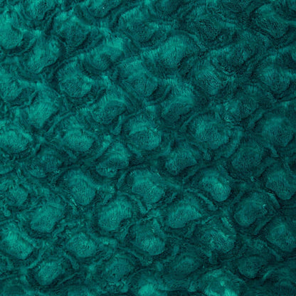 DaDa Bedding Mermaid Scales Emerald Green Blue w/ Sherpa Backside Faux Fur Throw Blanket (BL-171805)
