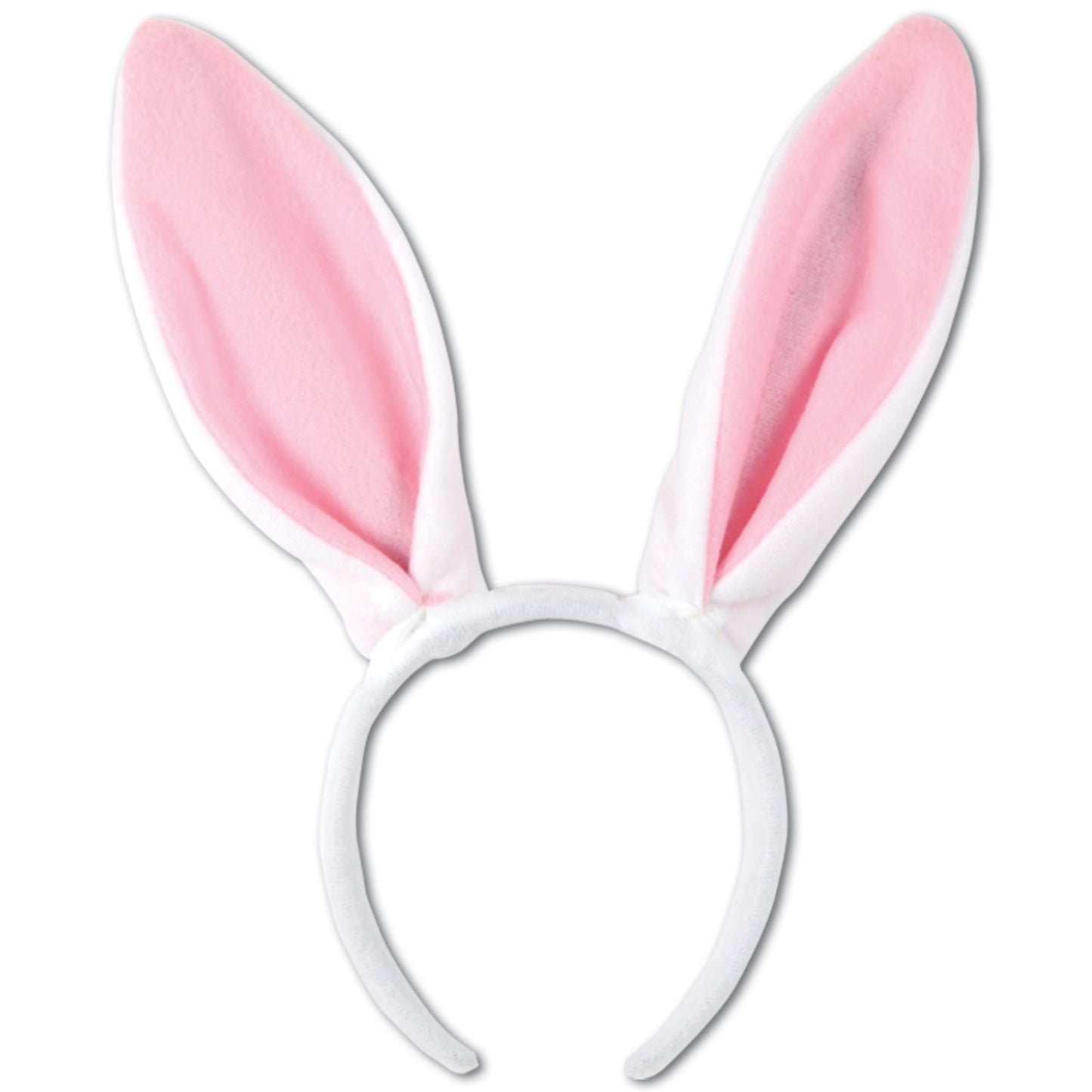 Soft-Touch Bunny Ears (white & pink) Party Accessory