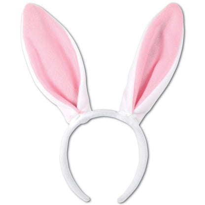 Soft-Touch Bunny Ears (white & pink) Party Accessory