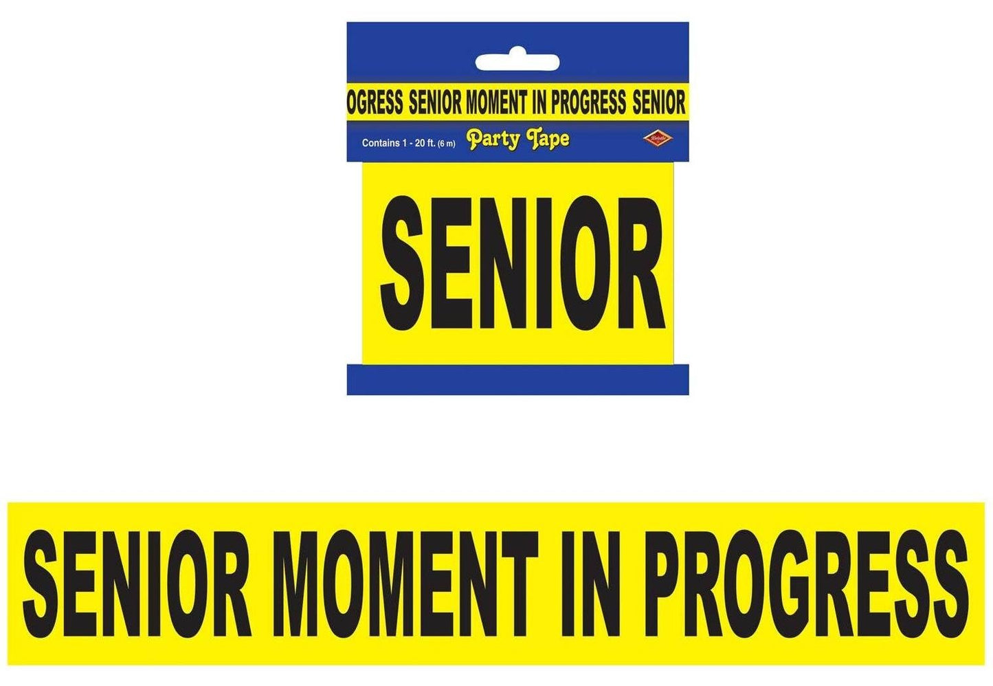 Senior Moment in Progress Party Tape 3" x 20'