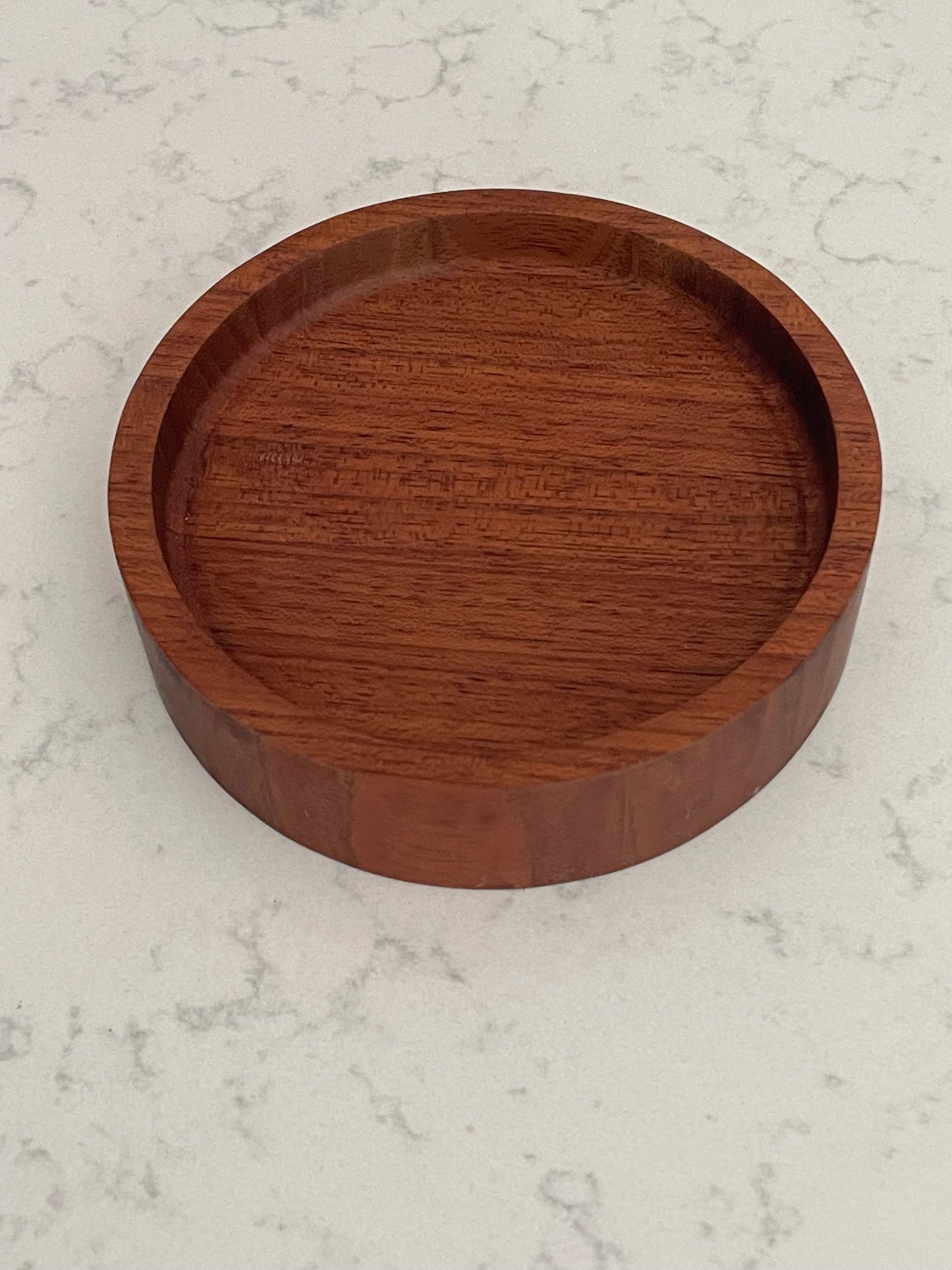 Handmade Hardwood Mini Catch-All Round Tray