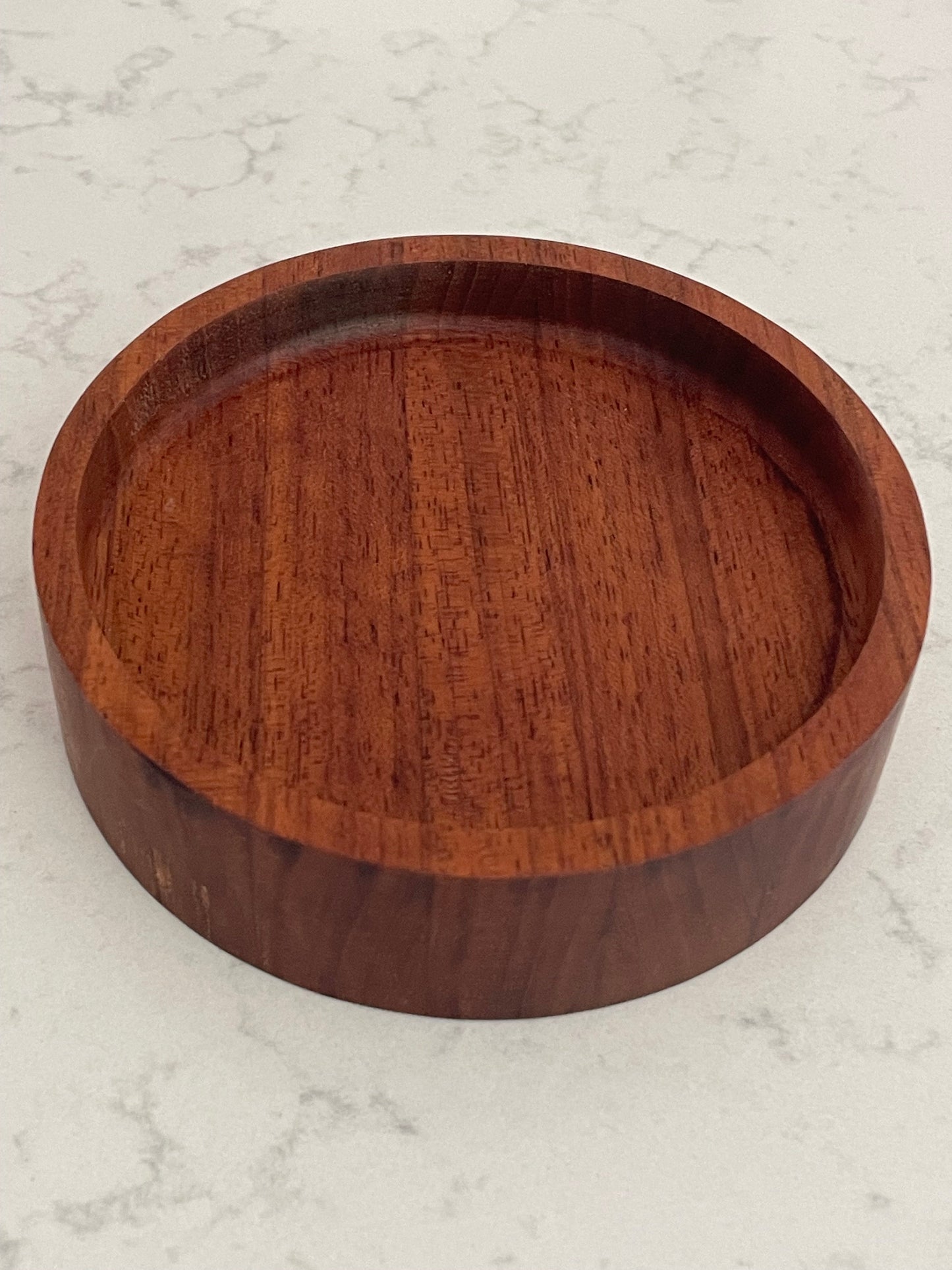 Handmade Hardwood Mini Catch-All Round Tray