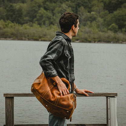 The Dagny Weekender | Large Leather Duffle Bag