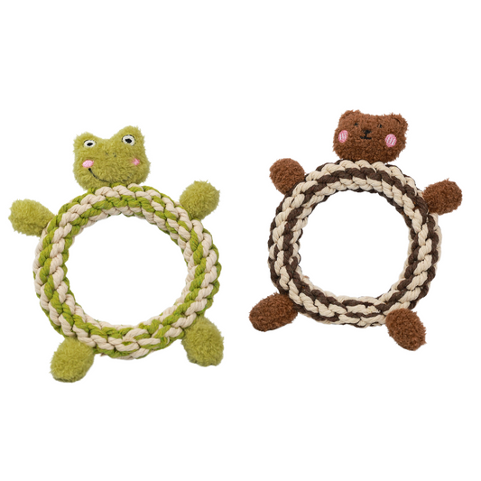 Daisy and Jasper Squeaky Plush Rope Toys