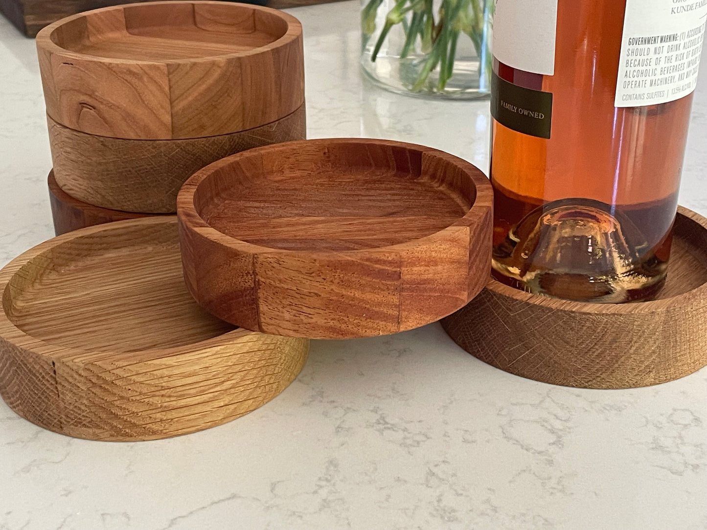 Handmade Hardwood Mini Catch-All Round Tray