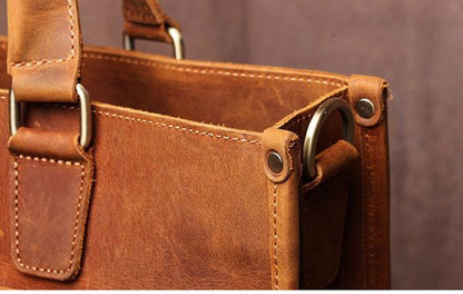 The Dagmar Leather Briefcase | Vintage Leather Messenger Bag