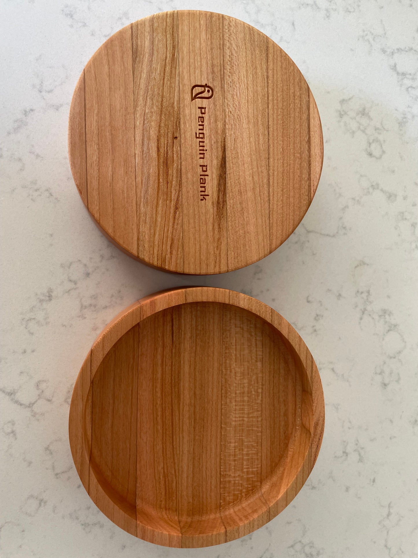 Handmade Hardwood Mini Catch-All Round Tray