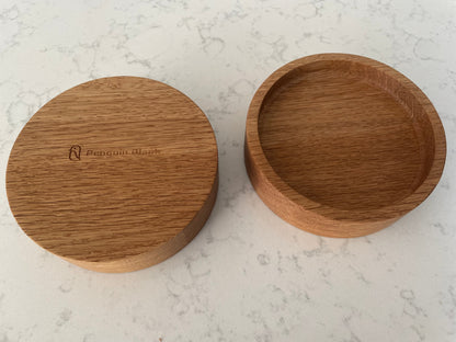 Handmade Hardwood Mini Catch-All Round Tray