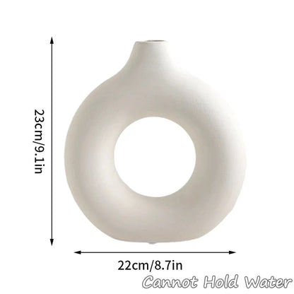 Imitation Ceramic Pure White Vase