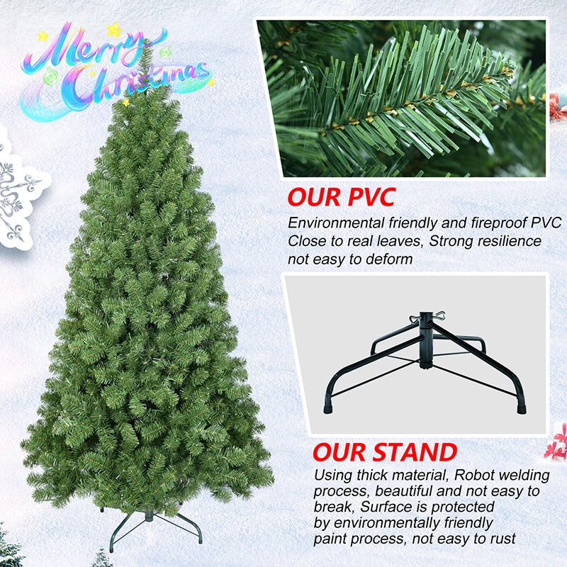 Advanced Christmas Tree 6FT Steel Wire Memory Tree Branches Holiday Parties Green Memory Wire Christmas Tre