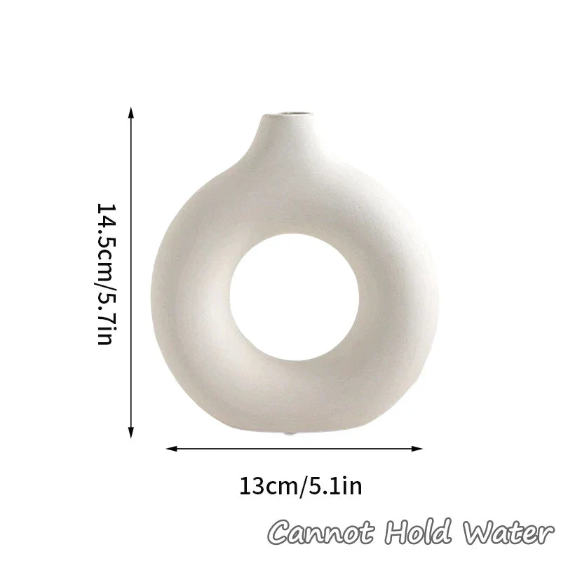 Imitation Ceramic Pure White Vase