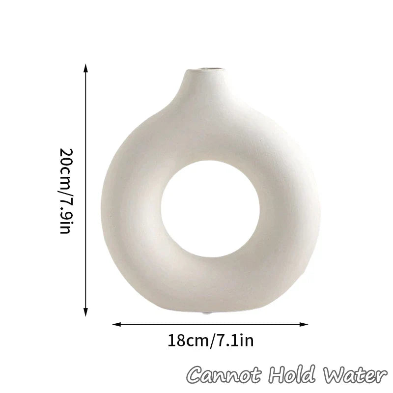 Imitation Ceramic Pure White Vase