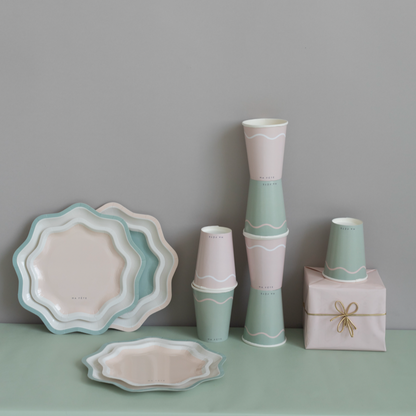 Signature Paper Cups, Pink & Mint (8)