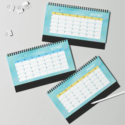 Teacher's Academic Calendar, Blue  2025-2026