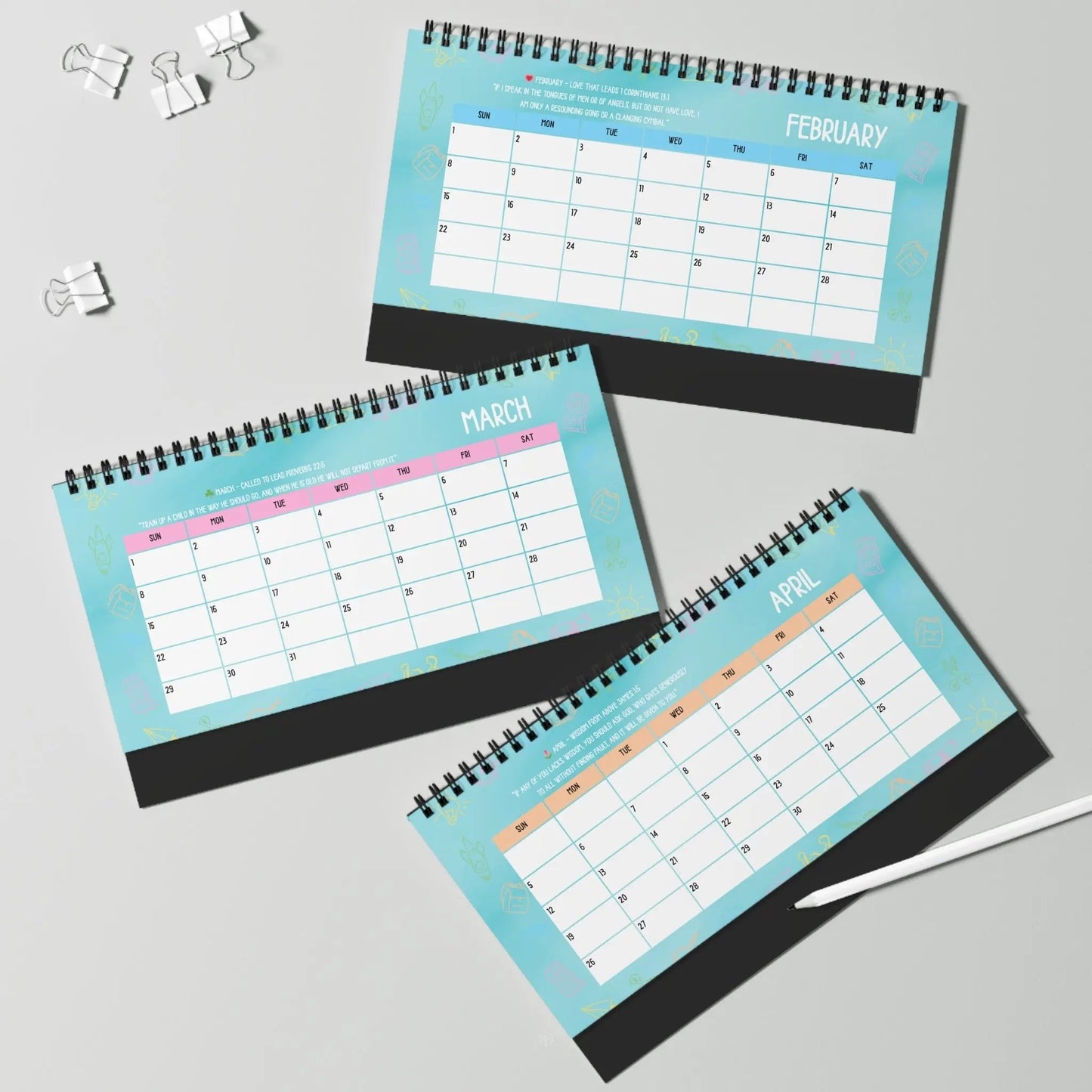 Teacher's Academic Calendar, Blue  2025-2026