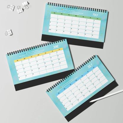 Teacher's Academic Calendar, Blue  2025-2026