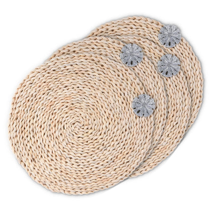 Sand Dollar Twisted Seagrass Placemats - set of 4