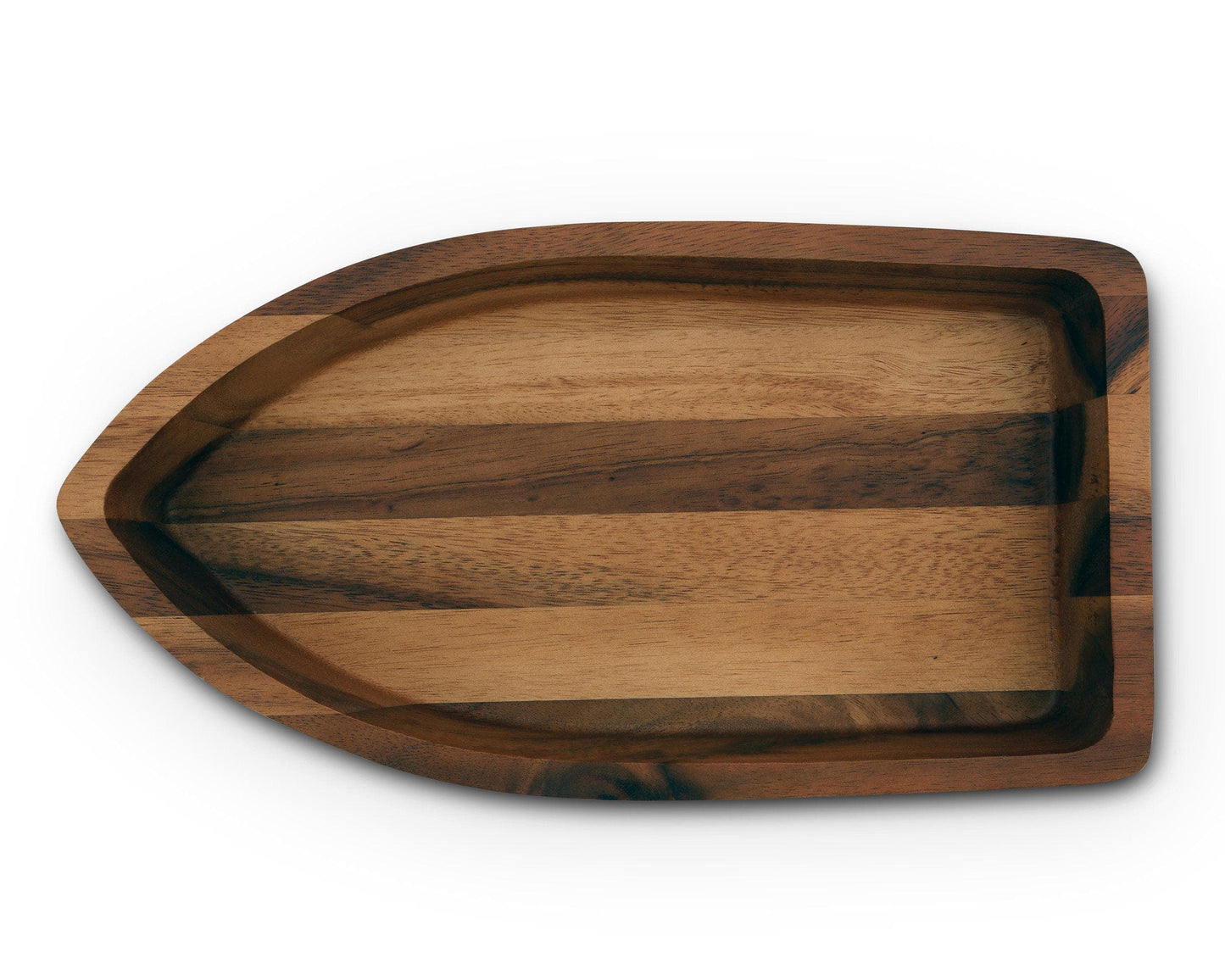 Boat Shape Acacia Wood Salad Bowl Large