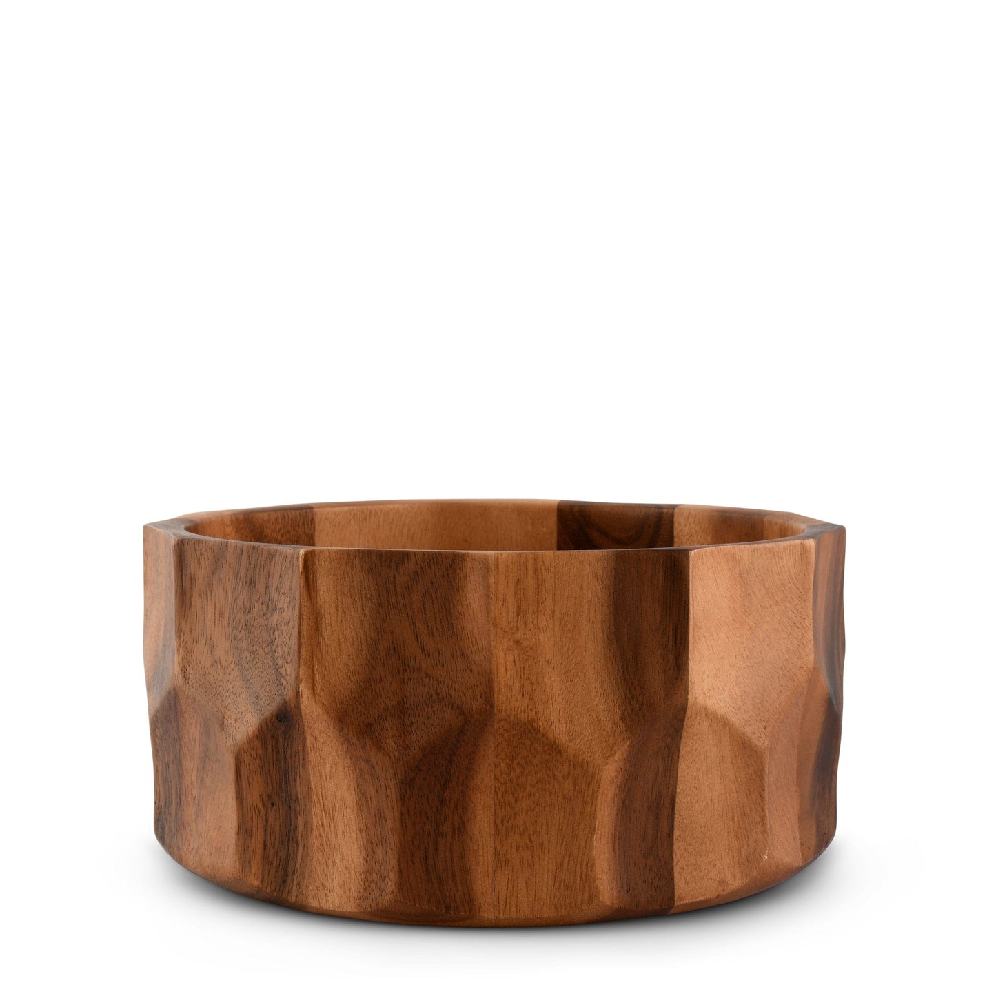 Diamond Pattern Large Acacia  Wood Salad Bowl