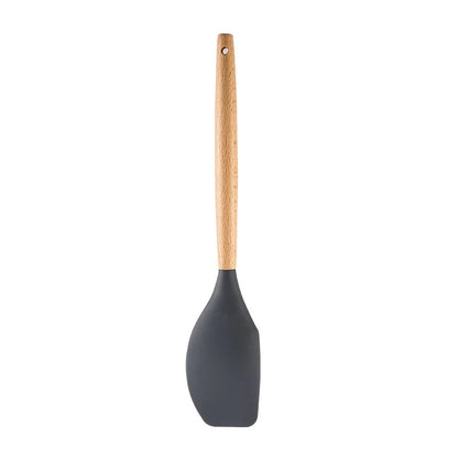 Kitchen Silicone Wooden Handle Kitchenware, Pot Shovel, Soup Spoon, Leaky Spoon, Cooking Tools, Kitchenware, Tableware