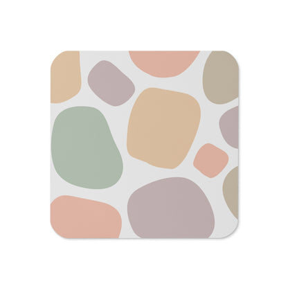 Cork-back coaster | Pastel Pebbles