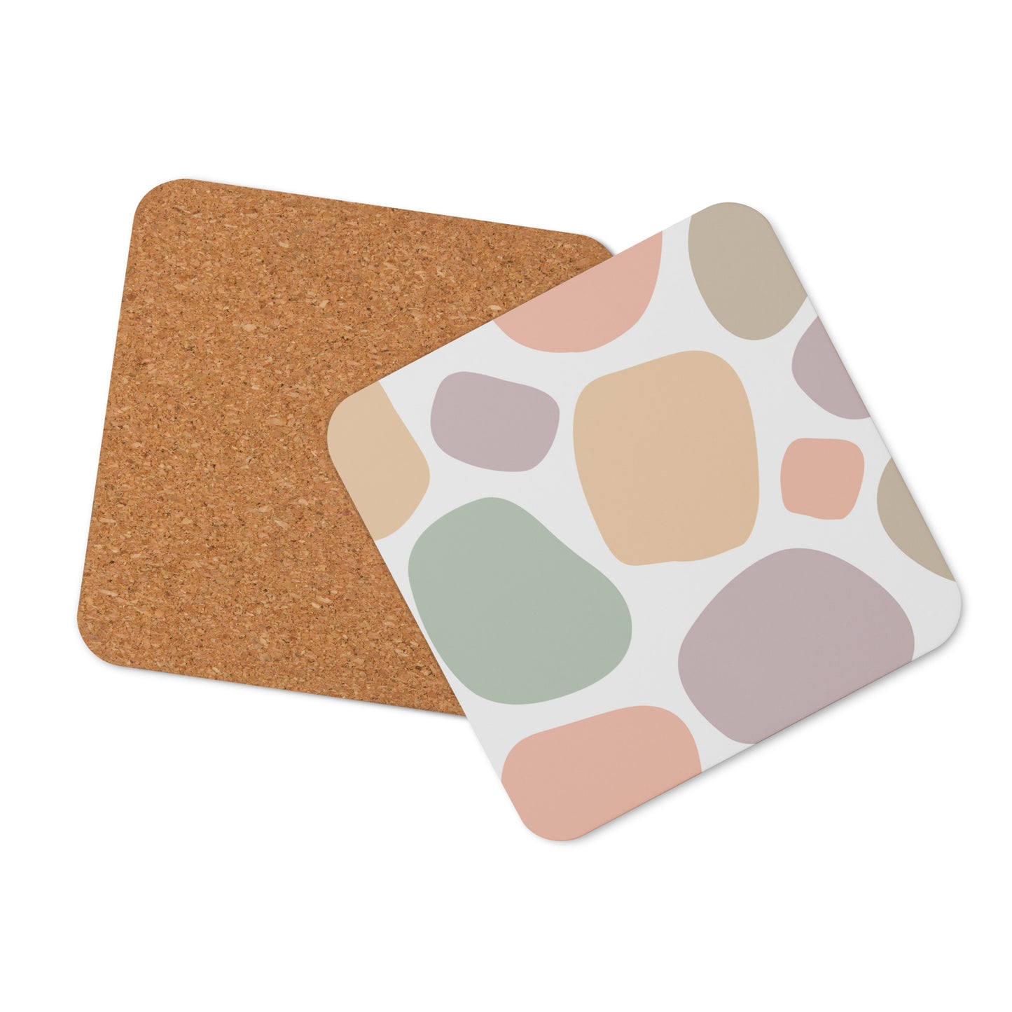 Cork-back coaster | Pastel Pebbles