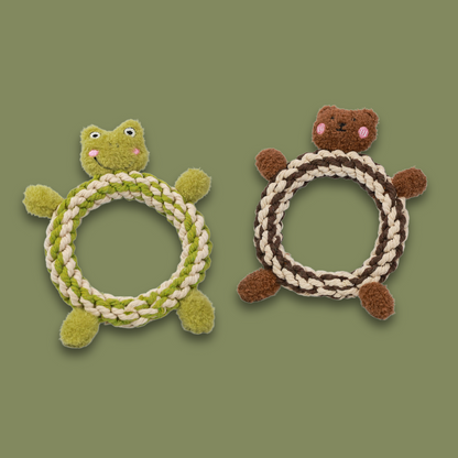 Daisy and Jasper Squeaky Plush Rope Toys