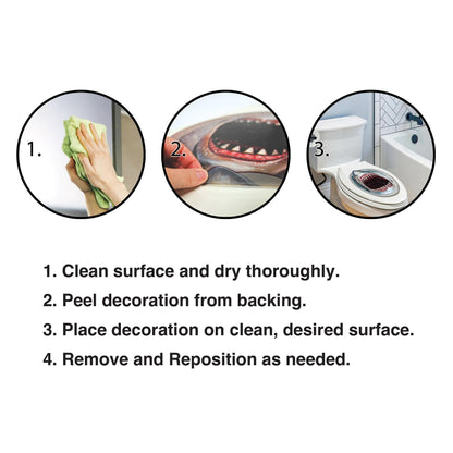 Shark Toilet Topper Peel 'N Place Party Accessory