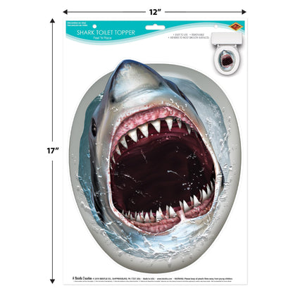Shark Toilet Topper Peel 'N Place Party Accessory