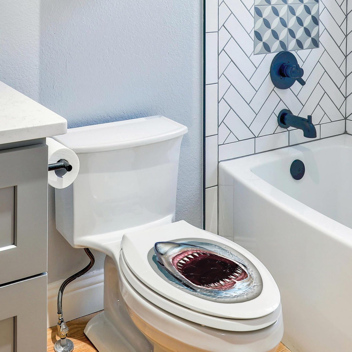 Shark Toilet Topper Peel 'N Place Party Accessory