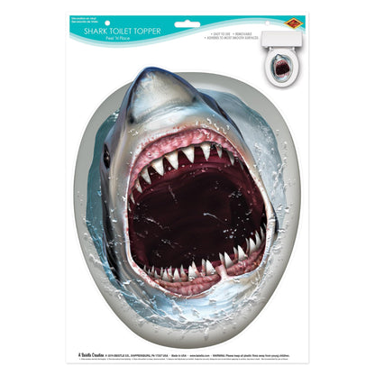 Shark Toilet Topper Peel 'N Place Party Accessory