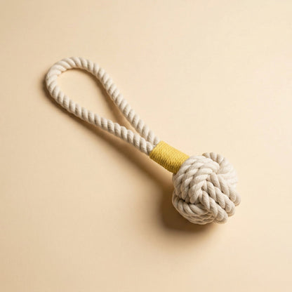 Natural White Tug Rope Toy | Handcrafted