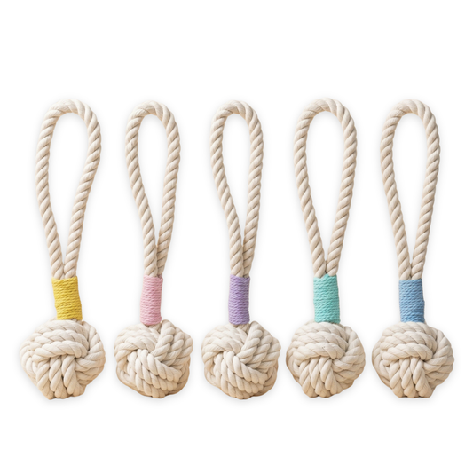 Natural White Tug Rope Toy | Handcrafted