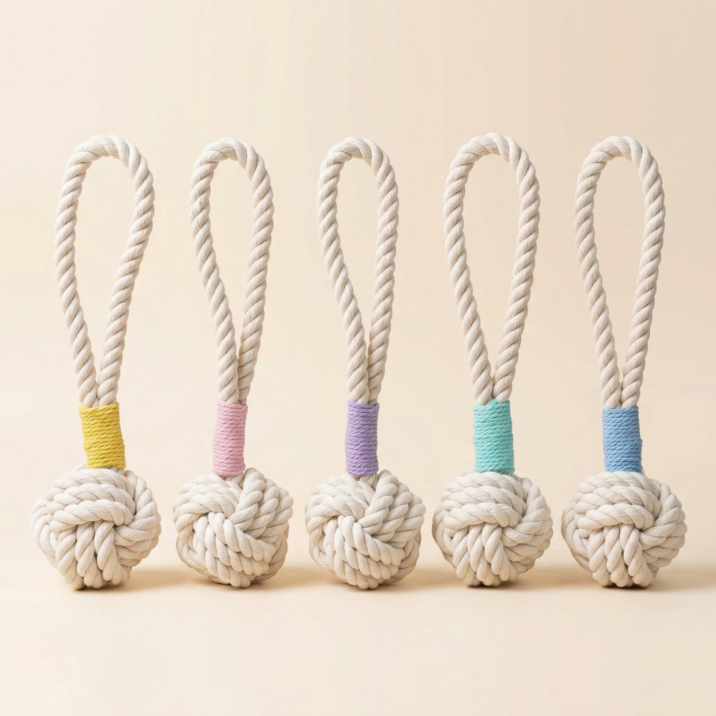 Natural White Tug Rope Toy | Handcrafted