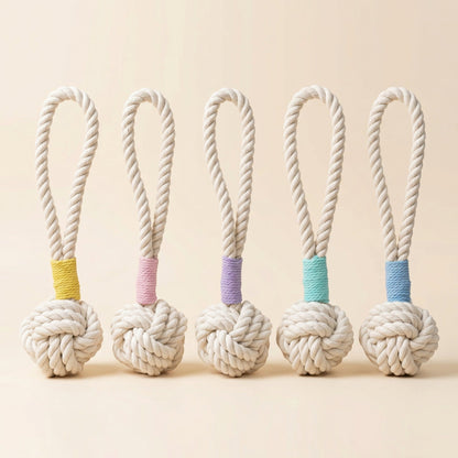 Natural White Tug Rope Toy | Handcrafted