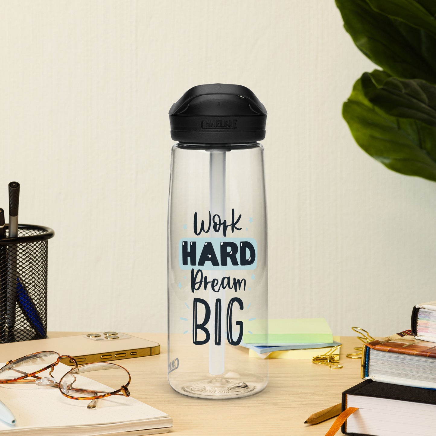 Sports water bottle - Work Hard Dream Big