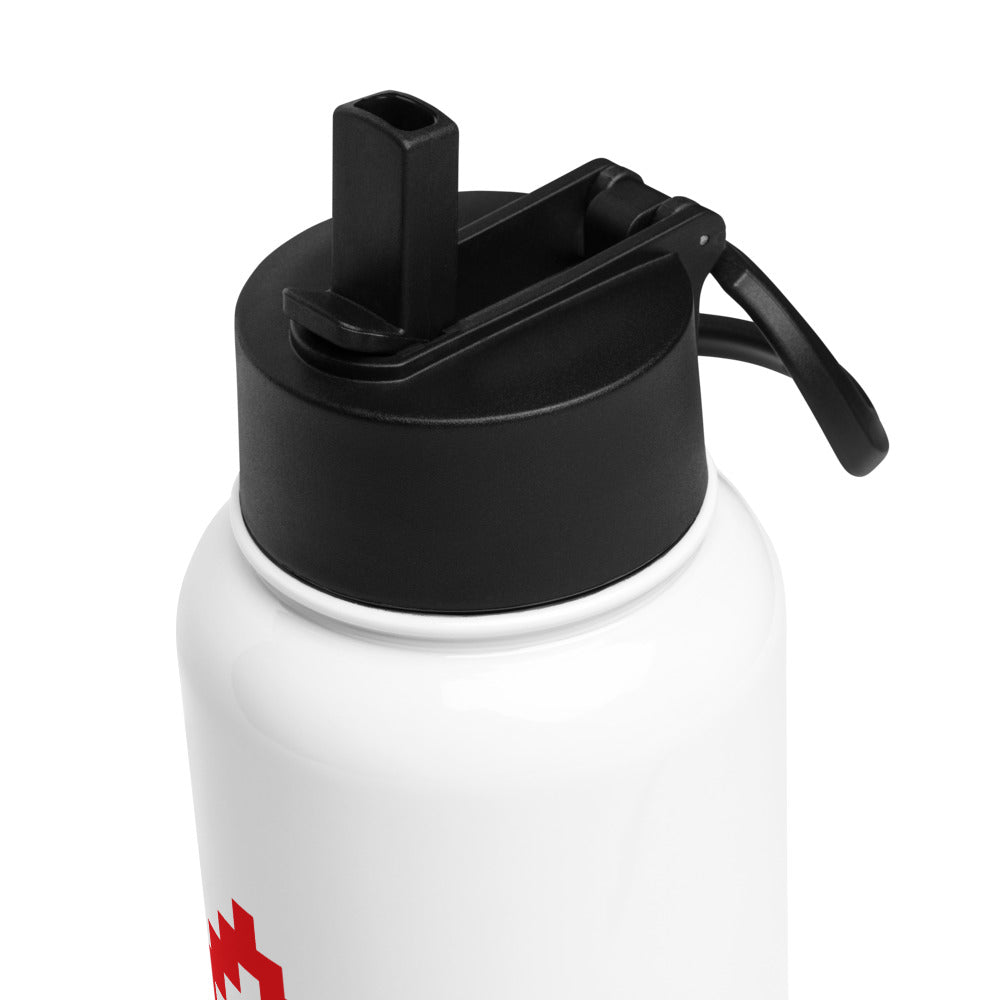 Level Up - Stainless steel water bottle with a straw lid
